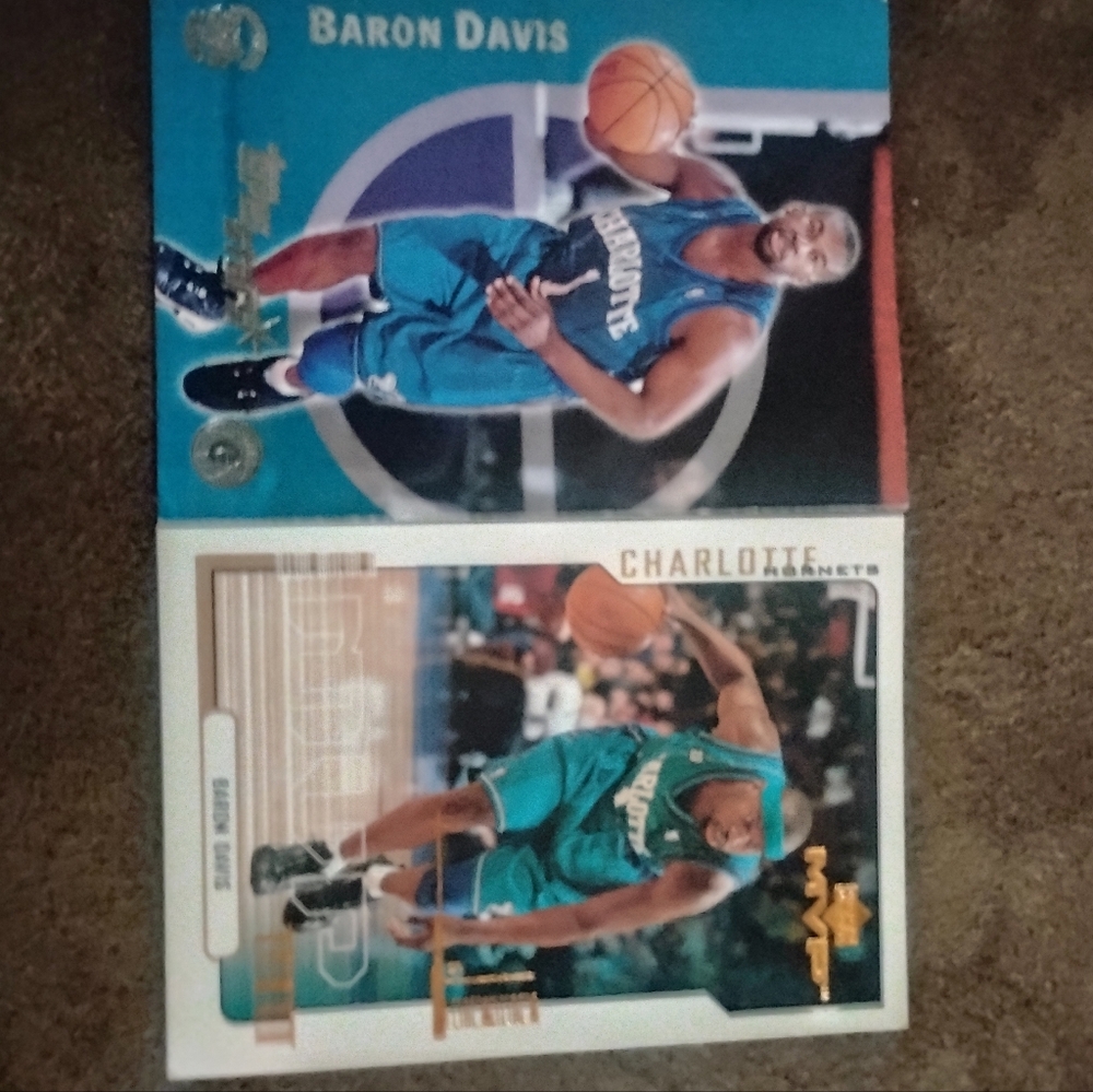Lot of 2 Baron Davis Rookie cards